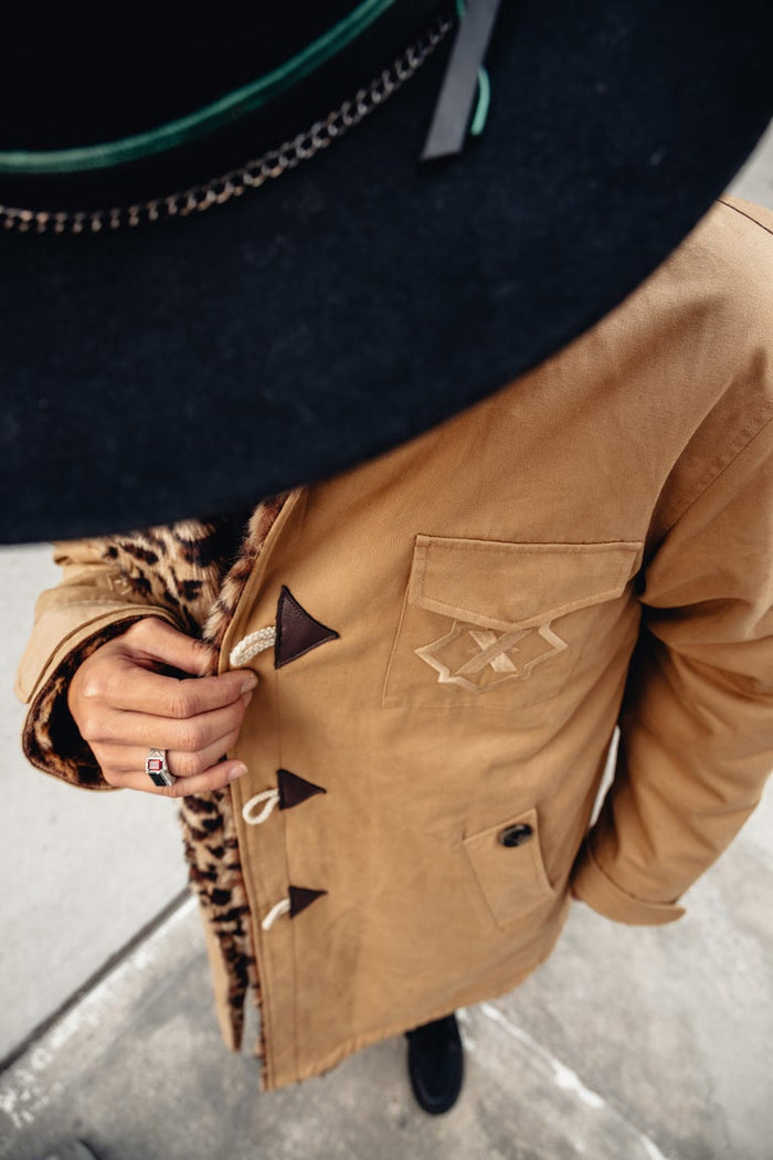 Reversible Fur Coat - Kaki – XLUSIV