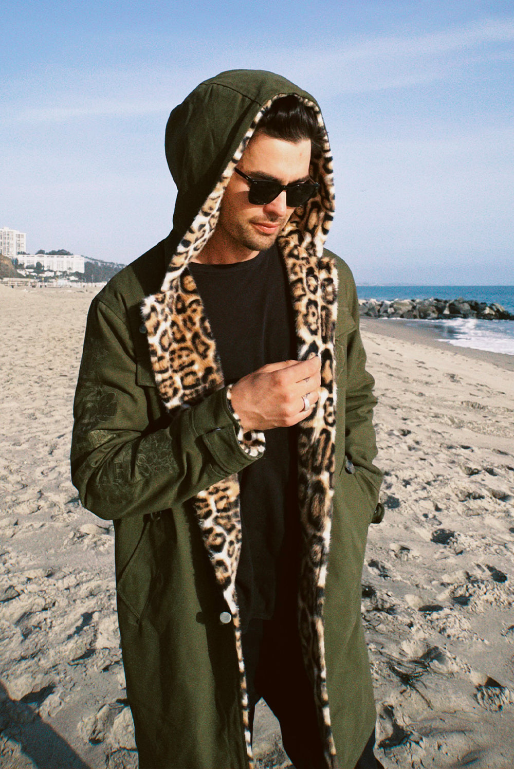 Reversible Fur Coat - Olive – XLUSIV
