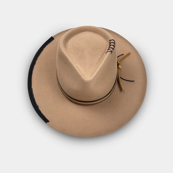 XLUSIV - Long Brim Fedora - Camel