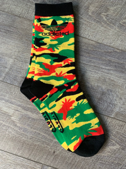 Addicted Rasta Camo Socks