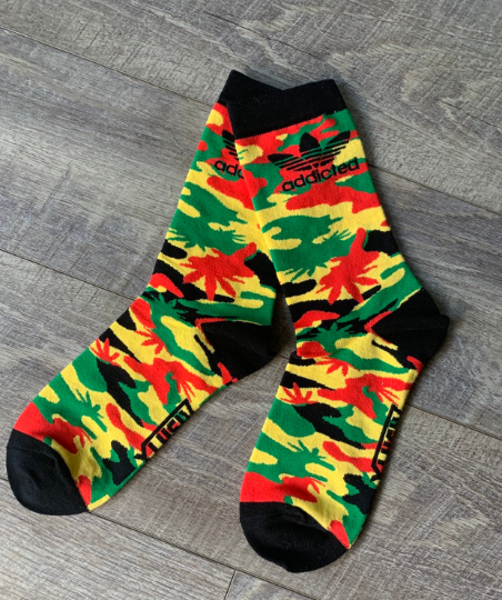 Addicted Rasta Camo Socks