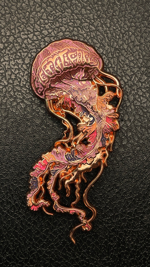 Rose Gold Jellyfish Pin
